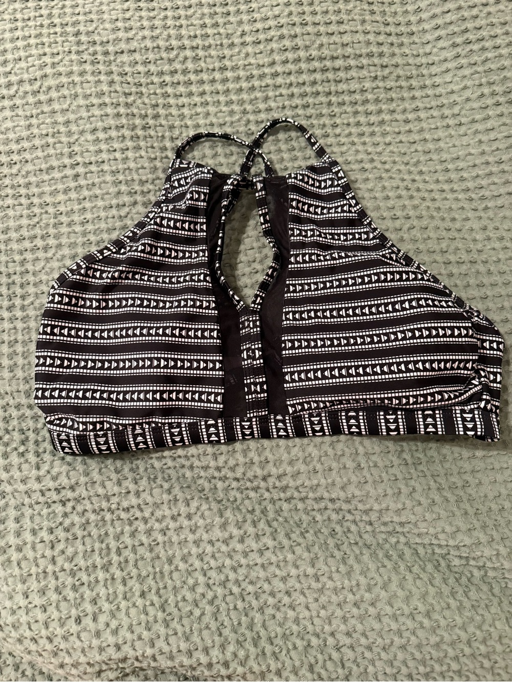 Women’s Black & White Striped Swimsuit top
